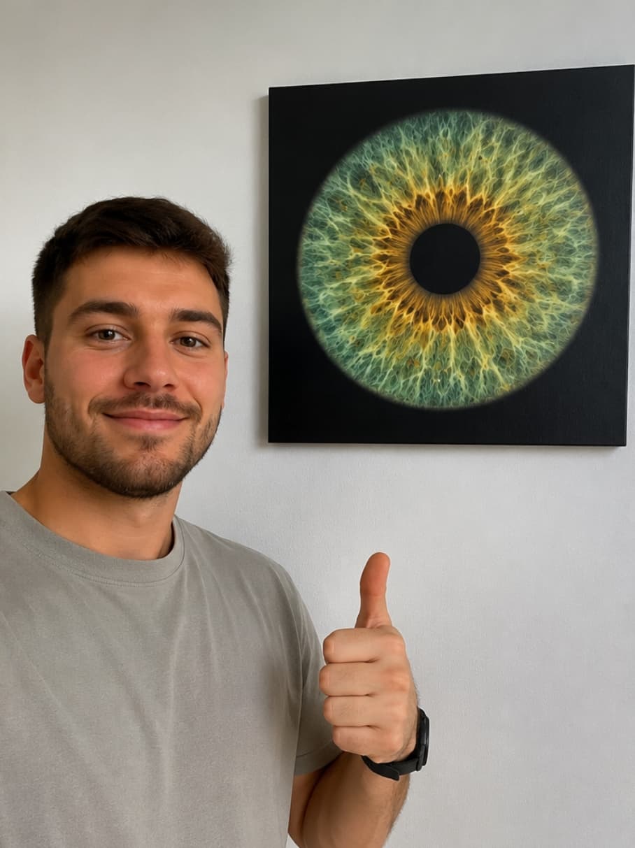 Canvas on wall